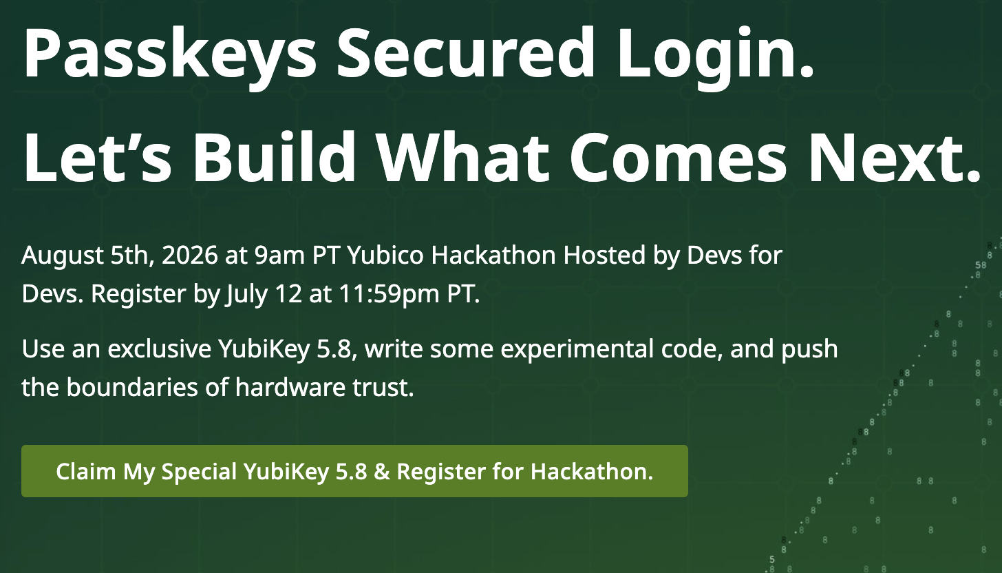 Yubico Banner FIDO Event Calendar