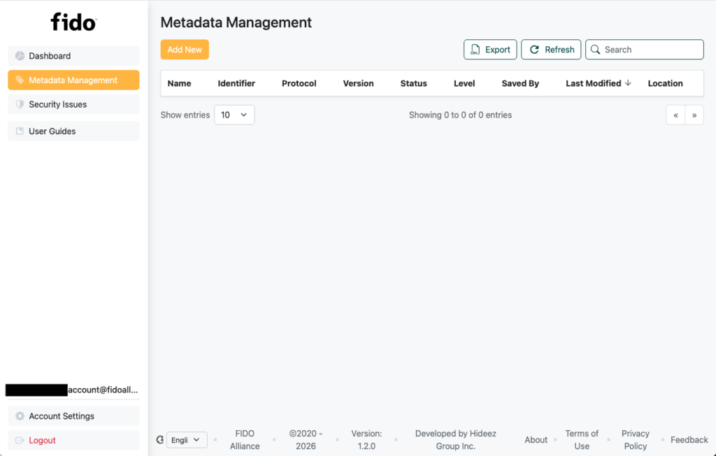 FIDO Alliance user metadata screen 7 26