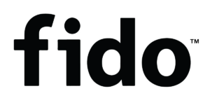 The latest FIDO logo. Black letters on white background. 